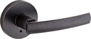 Kwikset Sydney Interior Privacy Door Handle with Lock, Door Lever for Bathroom and Bedroom, Venetian Bronze Reversible Keyless Push Button Lock Door Lever, with Microban Protection