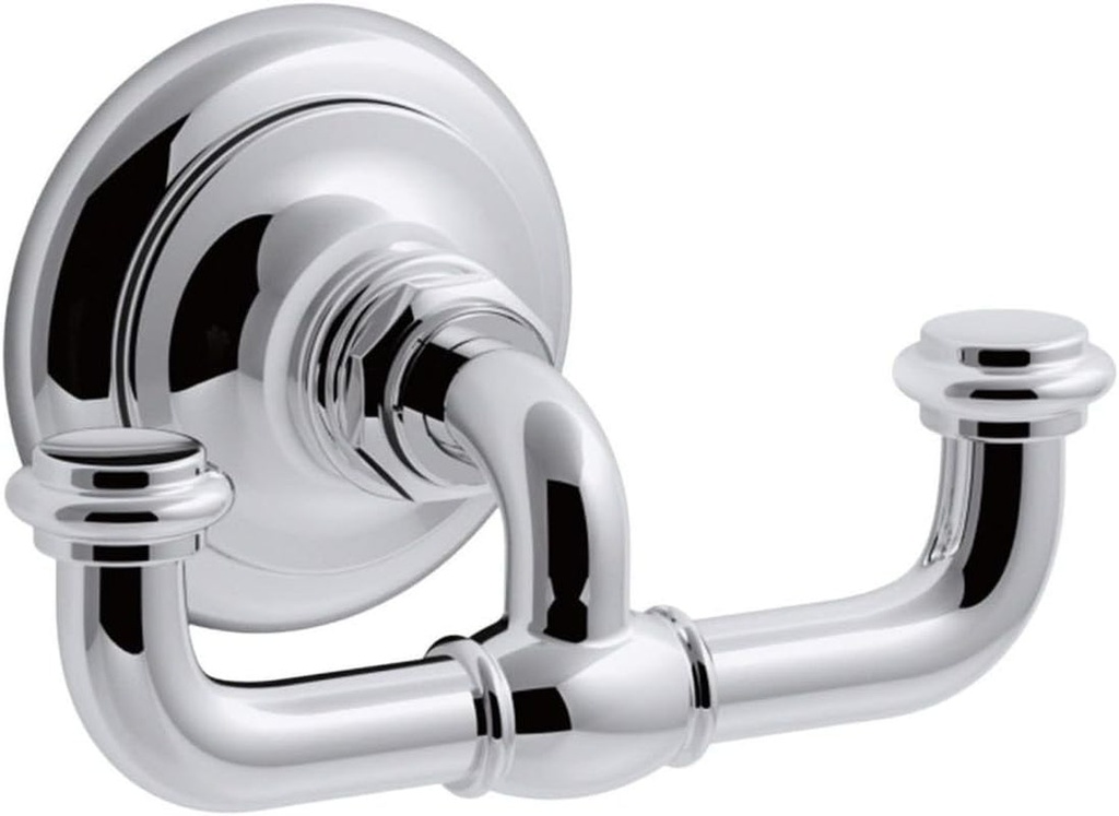KOHLER K-72572-CP Artifacts Double Robe Hook, Polished Chrome