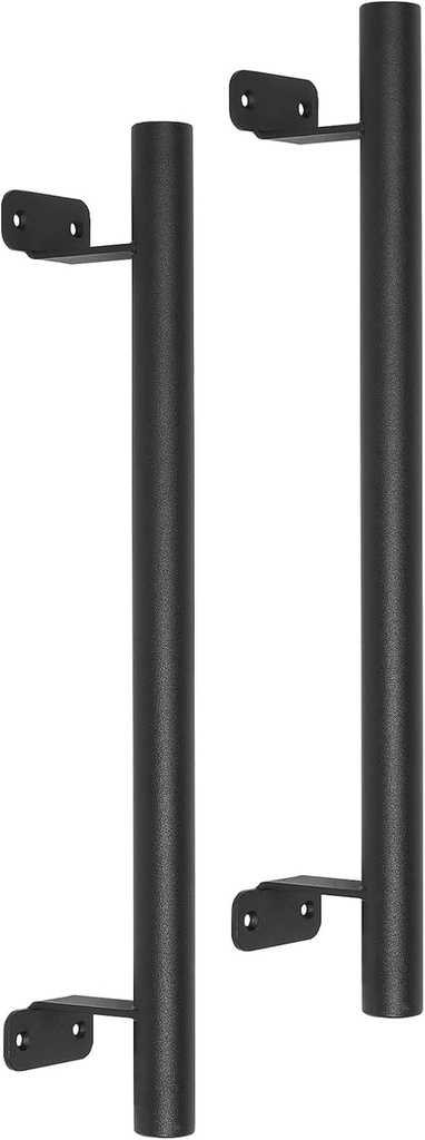 16'' Metal Heavy Duty Outdoor Gate Handles Black Matte, Barn Door Pull Handles 2 Pack for Shed, Patio, Farm, Garage, Fence, Modern Interior Cabinet Closet Pulls