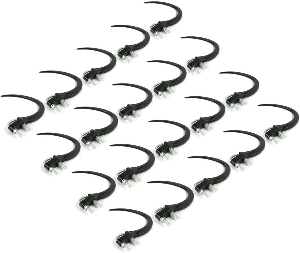 The ROP Shop | (Pack of 20) 9" Hay Accumulator Grapple Hook Kits with U-Bolts, Nuts, Washers
