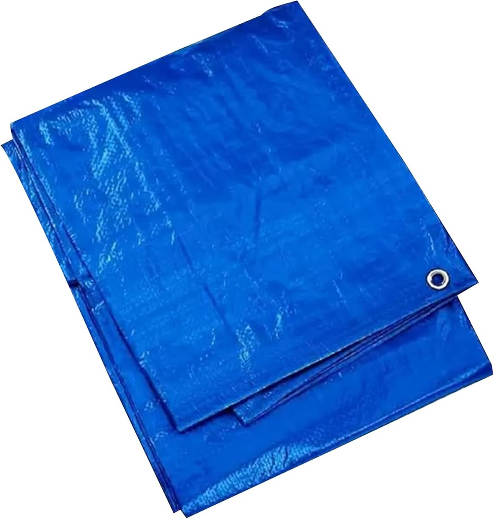 Tarps Now Waterproof Poly Tarp (24' X 24') for Shade Canopy - Waterproof Tarp with Grommets for Indoor Outdoor Use - Suitable for Tents, Roofs, Boats, Pool Cover, Car Covers - Blue, 6 Mil