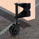 4 Inch Spring Loaded Gate Caster, Heavy Duty Gate Wheel Caster with 360 Degree Swivel, Gate Helper Wheel, Gate Support Wheel Suitable for Left Gate, Black