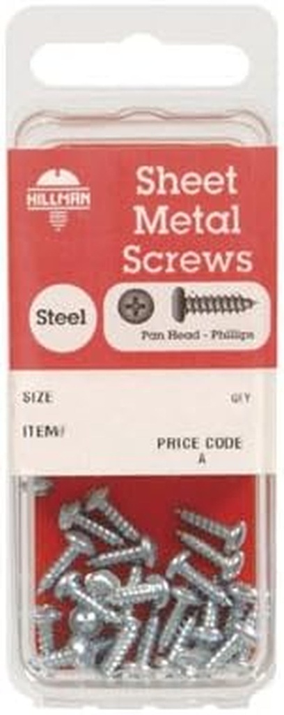 Hillman 10 In. X 2 In. L Phillips Pan Head Zinc-Plated Steel Sheet Metal Screws 5 1 Pk