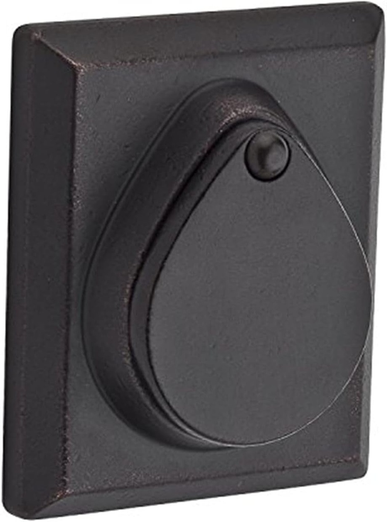 Baldwin Reserve SCRSD481S Single Cylinder Rustic Square Deadbolt with Smartkey Dark Bronze Finish