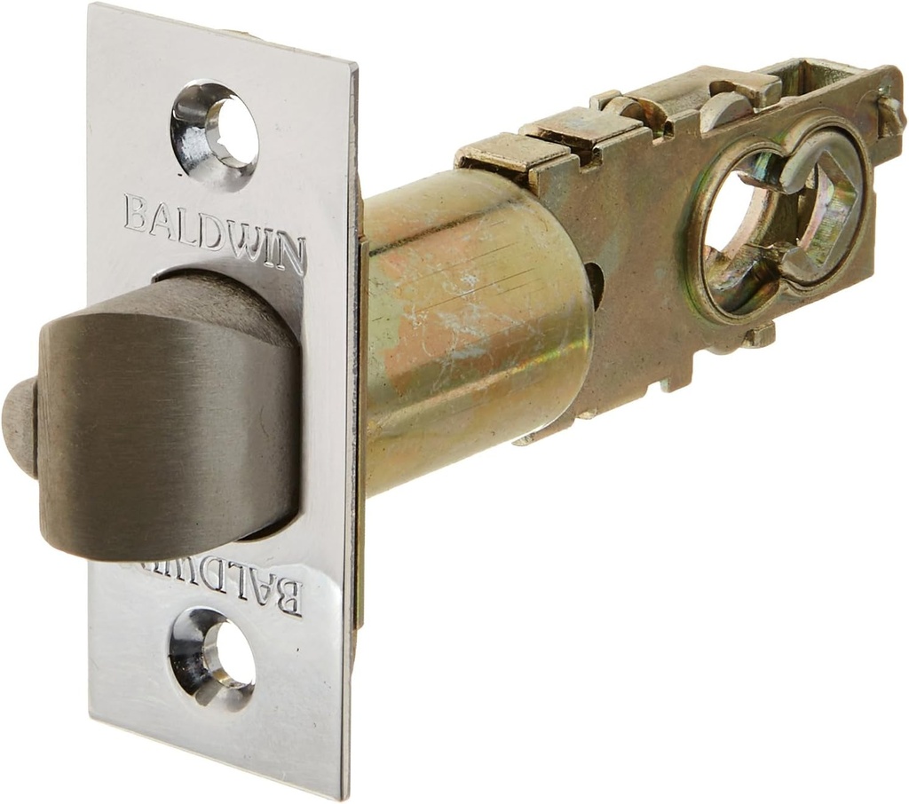 Baldwin 5210 Universal Backset Deadlocking Latchbolt for Keyed Entry Baldwin Loc, Polished Chrome