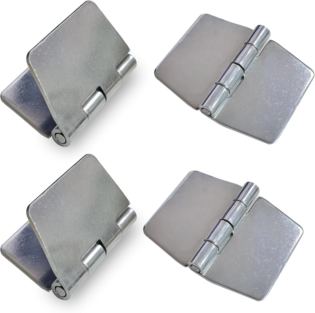 4 Pieces Heavy Duty Weldable Hinges, Steel Butt Hinge Design for Heavy Gates and Doors Corrosion Rust Resistant 2.4 X 2.9 Inch