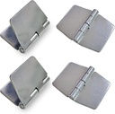 4 Pieces Heavy Duty Weldable Hinges, Steel Butt Hinge Design for Heavy Gates and Doors Corrosion Rust Resistant 2.4 X 2.9 Inch