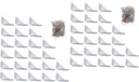 48 Pcs Box Corner Code Joint Bracket Furniture Safety Guards Heavy-Duty Bracket Furniture Accessories Furniture Corner Hardwares Furniture Corner Bracket Furniture Corner Bumper