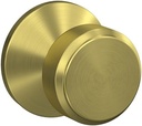 SCHLAGE Custom FC172 BWE 608 KIN Bowery Non-Turning Knob with Kinsler Trim, Satin Brass