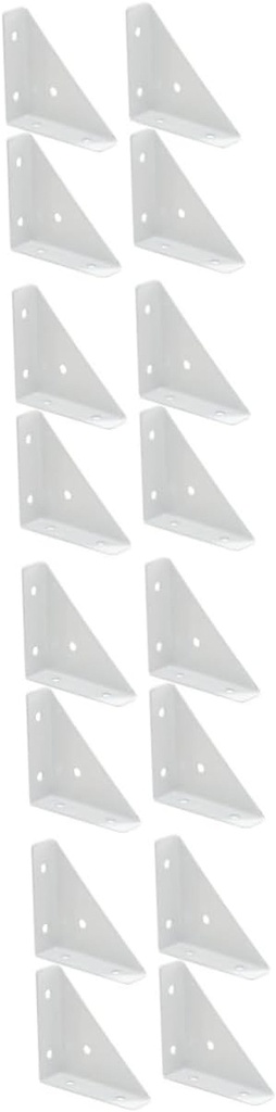 16 Pcs Corner Protector Triangle Shelf Bracket Small Shelf Brackets Corner Braces Table Corner Bracket Shelf Brackets and Supports Detachable Corner Joint Shelf Mount Mending Plate