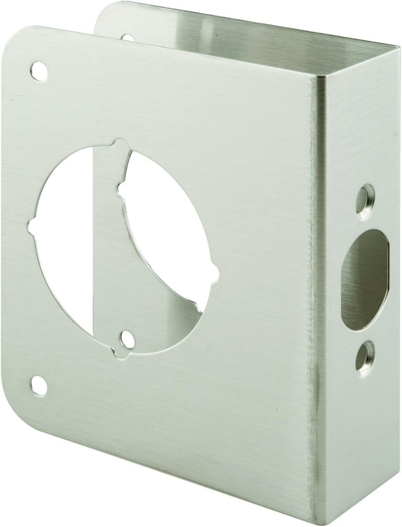 Prime-Line MP9455 Lock and Door Reinforcer, 1-3/4 In. X 2-3/8 In., Stainless Steel, Natural Finish (Single Pack)