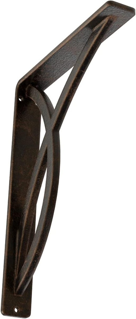 Ekena Millwork BKTM01X07X10SMIABZ Metal Bracket, 1 1/2" W X 7 1/2" D X 10" H, Antiqued Bronze