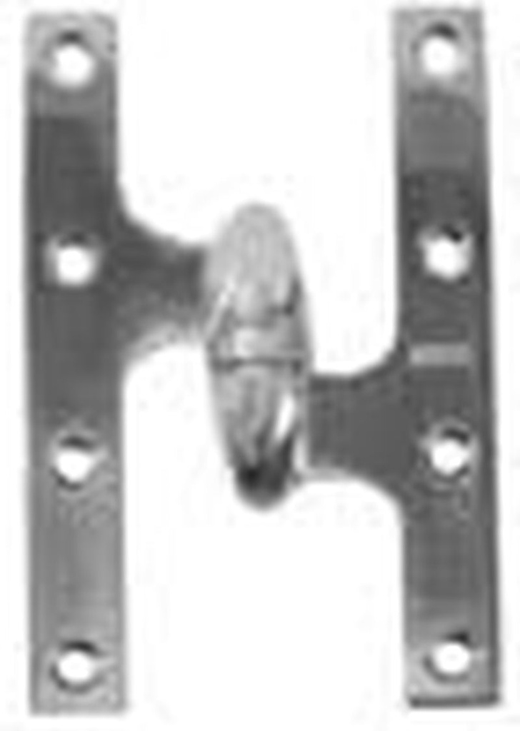 Stanley BB95LH-26D 6 Olive Knuckle Hinge-Standard Weight-Brass Base-Satin Chrome Finish-Left Hand
