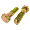 9/16 Inch X 6 Inch Hex Cap Screw Grade 8 Zinc Yellow Plated Steel (Quantity: 25 Pcs) 9/16-12 X 6 Hex Bolt/Coarse Thread/Partially Threaded 1.375 Inches of Thread