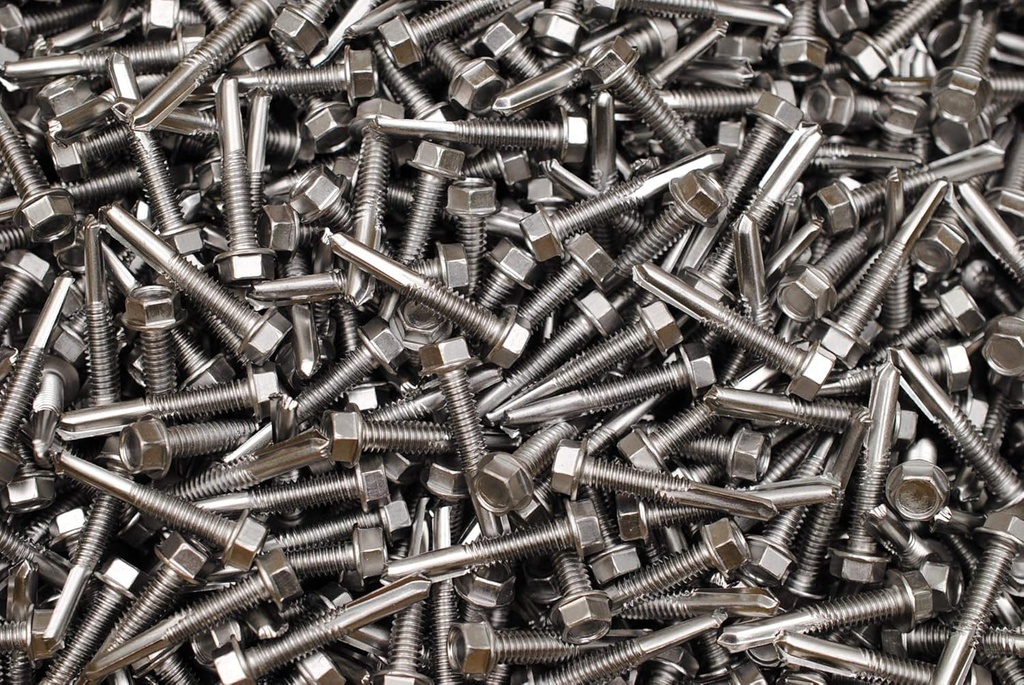 (750) Tek 5 Stainless Steel 12-24 X 1-1/4 Hex Washer Head Self-Drilling HD Screw