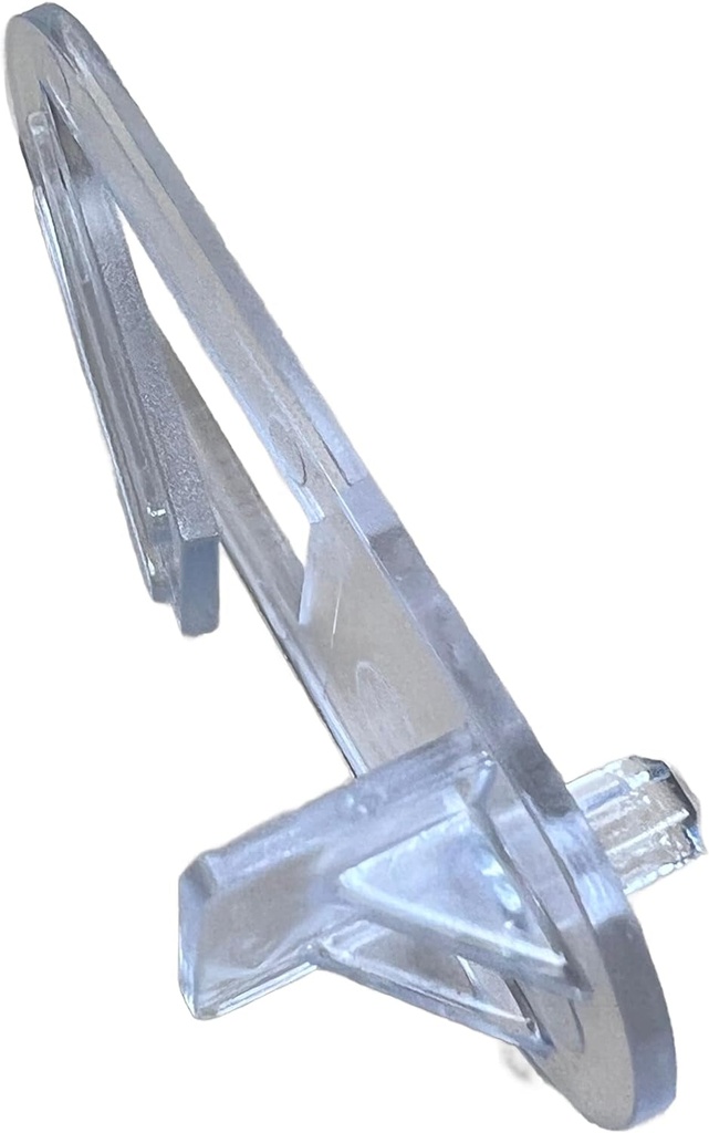 Shelf Support Clips Locking 5Mm Peg (Choose Your Shelf Thickness 1/2", 5/8", 3/4") Cabinet/Furniture/Shelf Clips/New/Replacement (10 Clear Locking Plastic Clips per Bag) by E.H.C. (3/4" Thick Shelf)