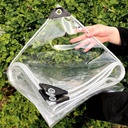 8X12 Ft Clear Waterproof Tarp, PVC 14 Mil Tarpaulin with Grommets And, Duty Heavy Tear Resistant Cover for Camping, Plants Greenhouse, Cars, Patio and Pavilion (8' X 12')