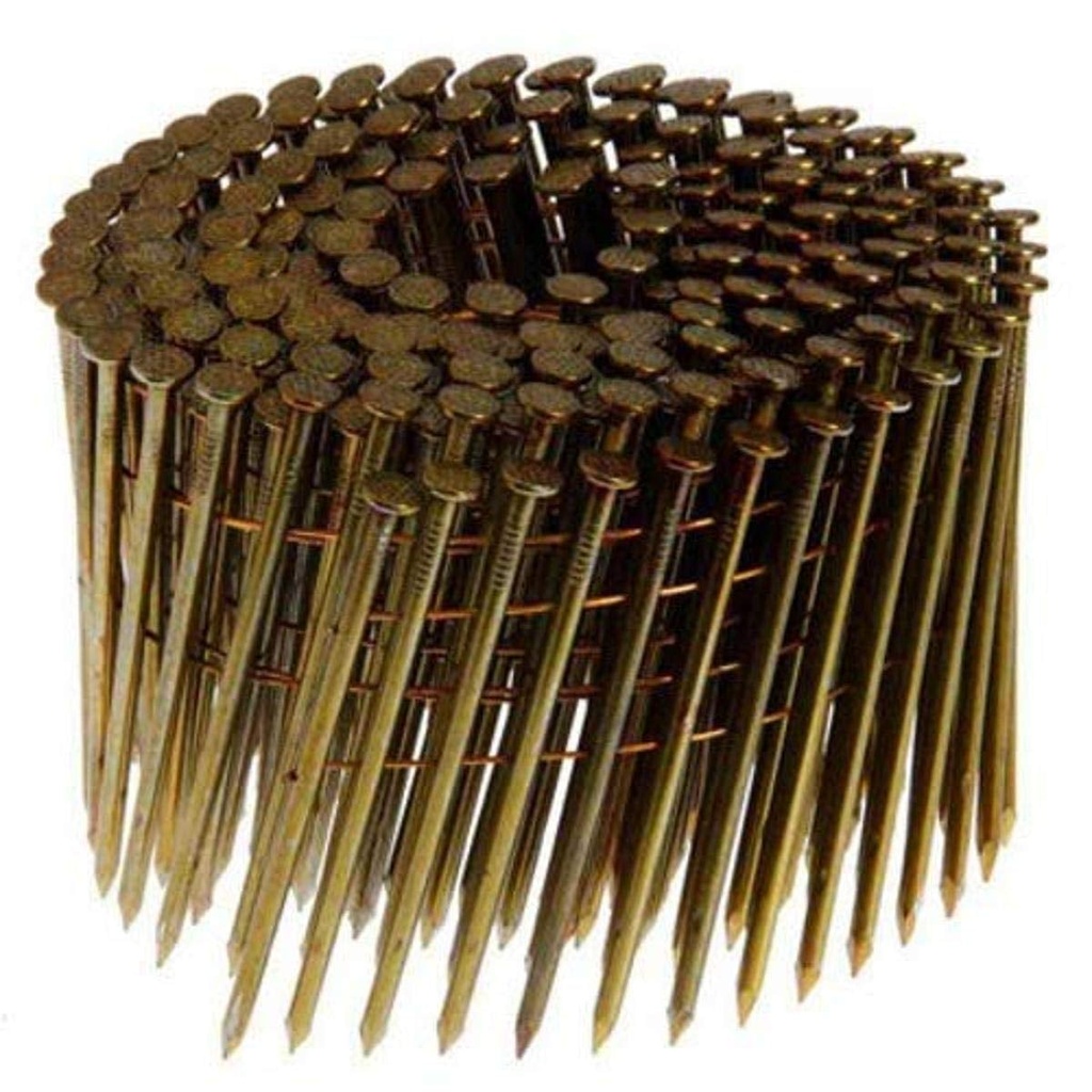 Grip Rite Prime Guard GRC12PD 15-Deg Bright Wire Coil Nails, Smooth 3-1/4-Inch by .120 (2,500 per Pack), Steel, Flat, Smooth