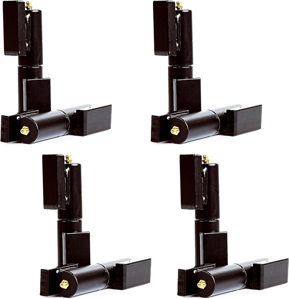 Steel 5" Barrel Gate Hinges for Heavy Gates & Doors - Welding on Larger Iron or Steel Gates up to 450 Pounds - Grease Zerk Fitting - Steel Barrels & Copper Pin - 2 Pair