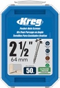 Kreg SML-C250S5-50 Stainless Steel Pocket Screws, 2-1/2 Inch #10 Coarse, Maxi-Loc Head (50 Count)