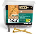 Deck plus Wood Screws, Tan Exterior Screws, #10-2.5”, 5Lb Box, 48416, White