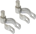 Pressed Steel Chain Link Fence Post Hinge W/Bolt - (2 Pack) (1-3/8" X 5/8")
