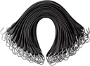 41" Inch 50 Pack Rubber Bungee Cords with Metal Hooks for Flatbed Trucks- Heavy Duty Tarp Tie down Straps