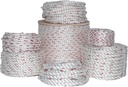 SGT KNOTS Twisted Poly Dacron Rope - 3 Strand Line with Polyolefin Core for Marine, Commercial & DIY Projects (3/4" X 100Ft, White)