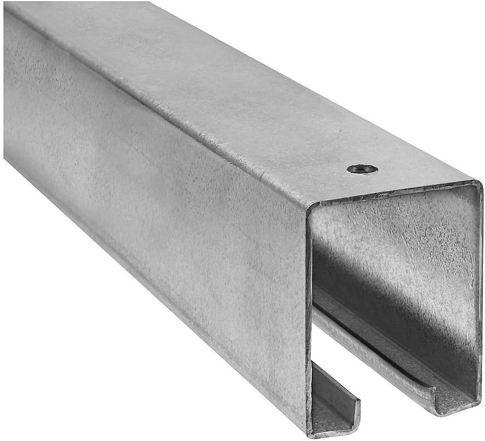 2 Pack National N105-726 8' Galvanized Plain Box Rail