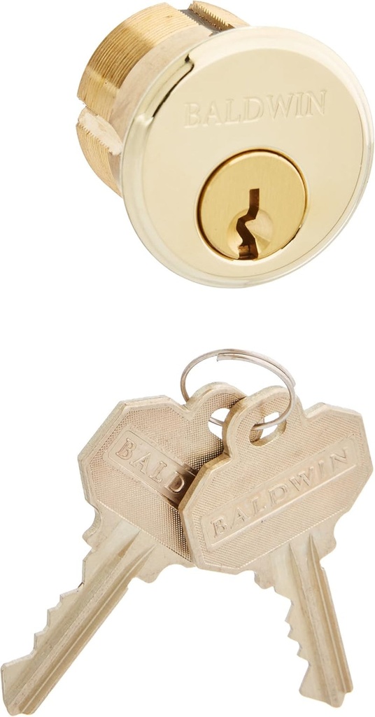 Baldwin 8322.003 Mortise Lock Cylinder 1-1/8" Diameter, Lifetime Brass