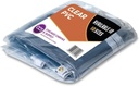 Heavy-Duty Waterproof Clear PVC Tarp by CCS CHICAGO CANVAS & SUPPLY - Extra Durable Multipurpose Clear PVC Tarp Cover with Rustproof Grommets for Residential Industrial & Commercial Use - 8 by 12 Feet