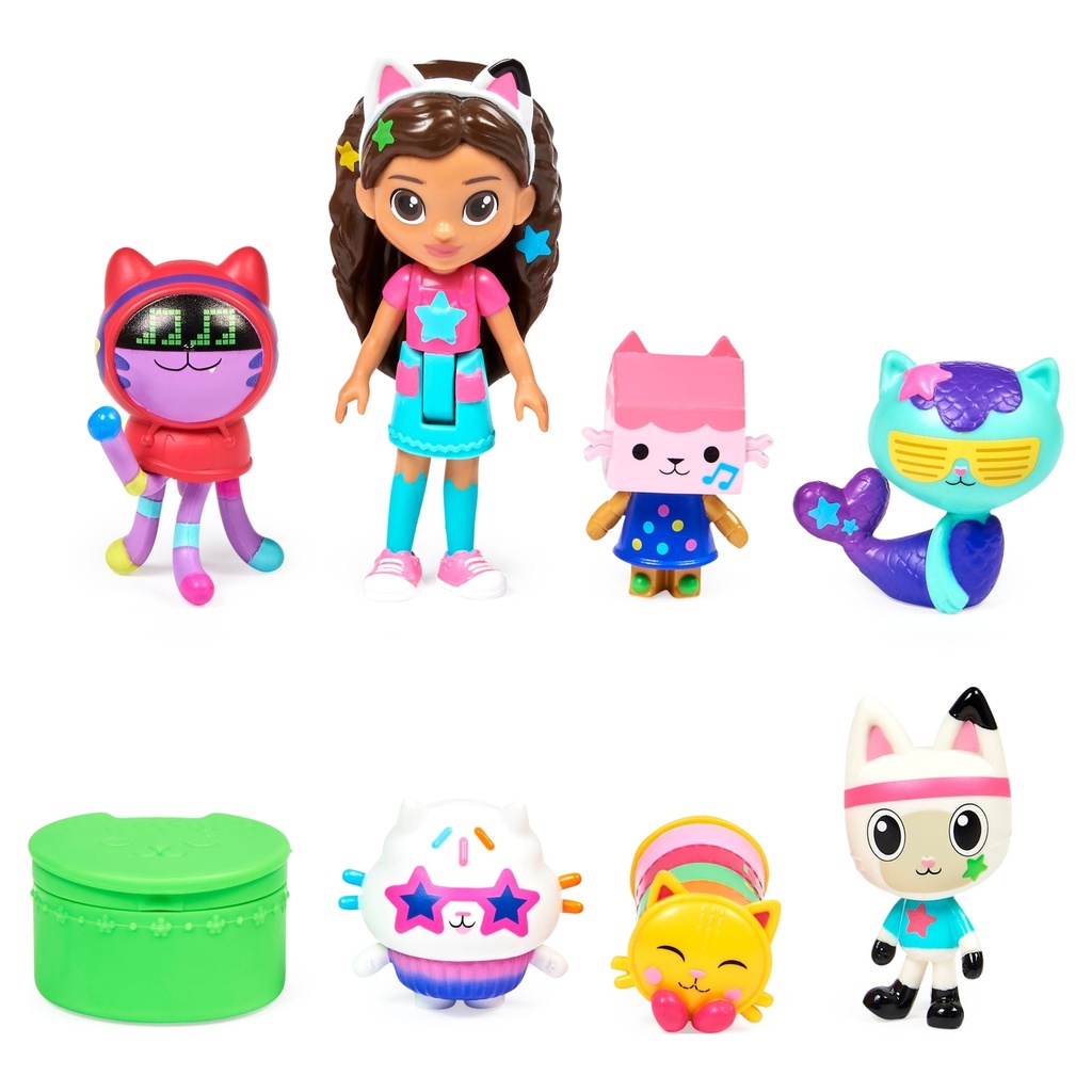 Gabby’S Dollhouse, Dance Party Figure Set of Collectible Toys