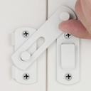 5 Packs Barn Door Latches，2.75"X 2.02"Matte White Stainless Steel Flip Latch for Gate & Bi-Fold Doors，Secure Sliding Door Lock，Versatile Use for Wine Cabinets,Closets,And More，Sleek White Finish