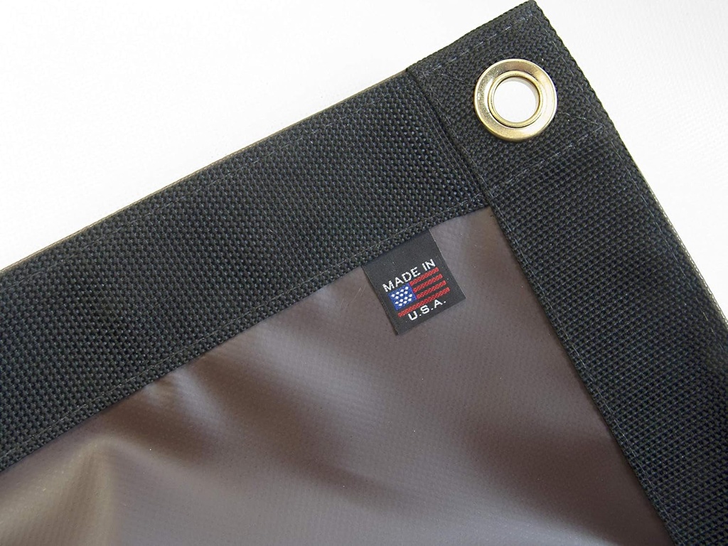 Tarp, Heavy Duty, Brown, Waterproof, 18 Oz. Vinyl W/ Reinforced Edges (4' X 4' Feet)