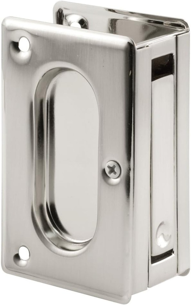 Prime-Line N 7363 3-3/4 In. Satin Nickel Pocket Door Passage Pull, Single Pack