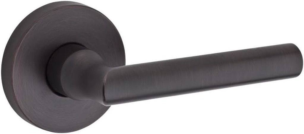 Baldwin PVTUBCRR112 Reserve Privacy Tube with Contemporary round Rose in Aged Bronze Finish