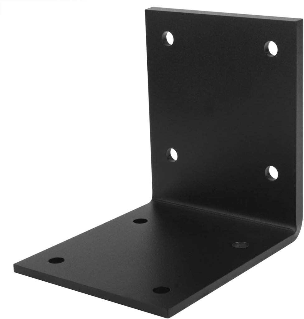 Eoere 2 PCS 6"X 5" Heavy Duty Steel Corner Brackets L 90 Degree Countertop Support Fireplace Mantel Brackets DIY L Shelf Brackets, Thickness 7/32"(5.7Mm), Max Load 300Lbs