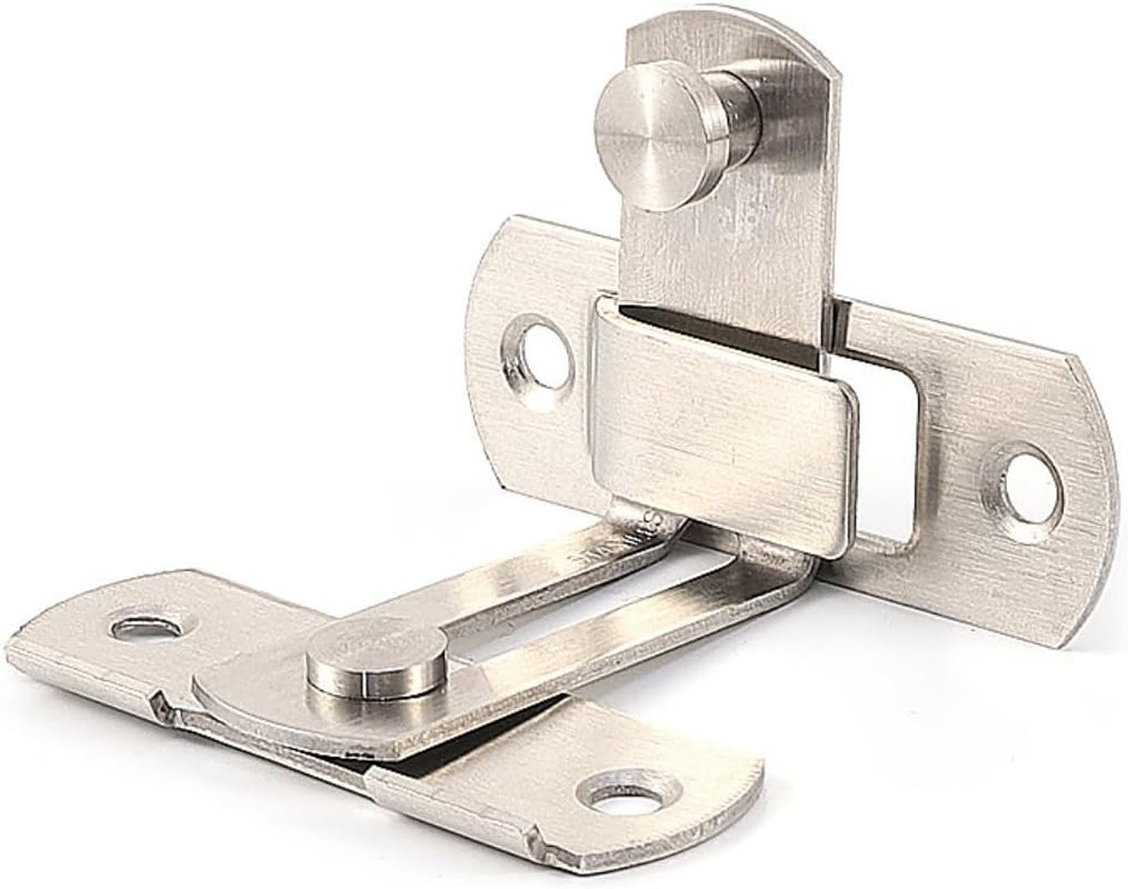 Rainspire Sliding Barn Door Lock, 304 Stainless Steel Gate Latch for Outdoor Fence, Barn Door Latch Door Latches Hardware for Cabinet, Bathroom, Outdoor, Garage, Garden, Closet Door, Silver
