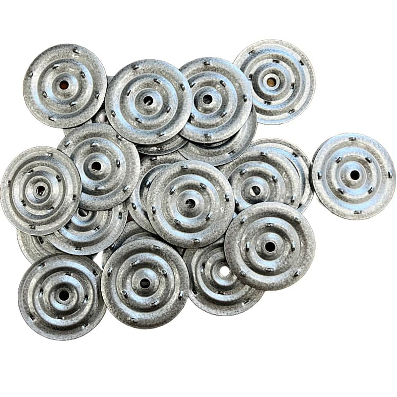 2-⅜” (1,000Pc) FM Approved Barbed Seam Plates- Roof Insulation Plates - EPDM - TPO - Fasteners - Commercial - Rubber Roofing - Goes with Ace Screws Fasteners to Meet All Roofing Tasks
