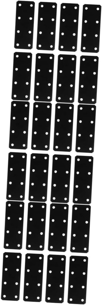 24 Pcs Corner Code Metal Fixing Plate Iron Fixing Plate Straight Brace Iron Mending Brace Flat Brace Metal Mending Brace Metal Mending Plate Iron Mending Plate
