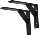 Countertop Support Bracket 14 Inch Heavy Duty Granite Support Bracket 2 Pack 3/8" Thick 12"X10"X2.5" Shelf Bracket Iron Metal Support Brackets for Granite Quartz Wood Laminate Countertops
