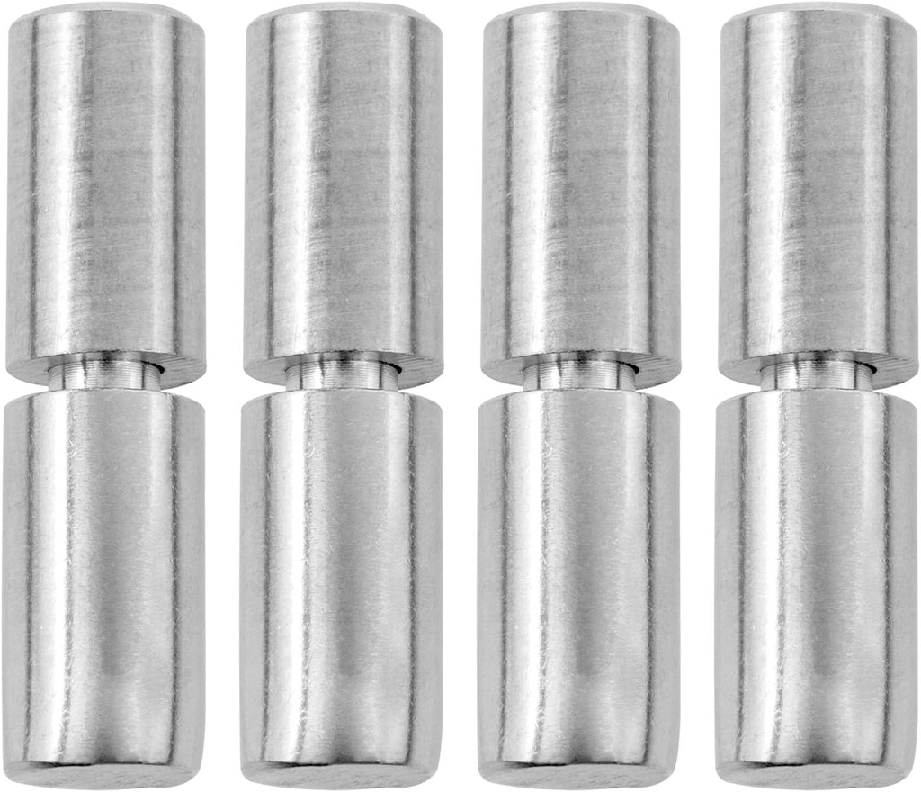 14 * 50Mm Stainless Steel Cylindrical Hinge Welded Welded Hinge Heavy Duty for Flat Opening Doors Trailer Ramp Doors 4Pcs