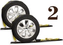 DC Cargo 2-Pack Wheel Straps with E-Track Fittings and 3 Rubber Blocks | 11’ X 2” Auto Hauler Ratchet Strap with Rubber Cleats for Towing a Car, ATV, UTV or Van
