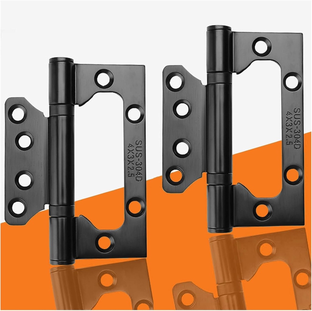 4 Inch 180 Degree Black Hinges for Doors,Interior Black Door Hinges,Noiseless Bedroom Door Hinges,Security Hinges for Outswing Doors,Bifold Door Hardware Hinge,Swinging Door Hinges