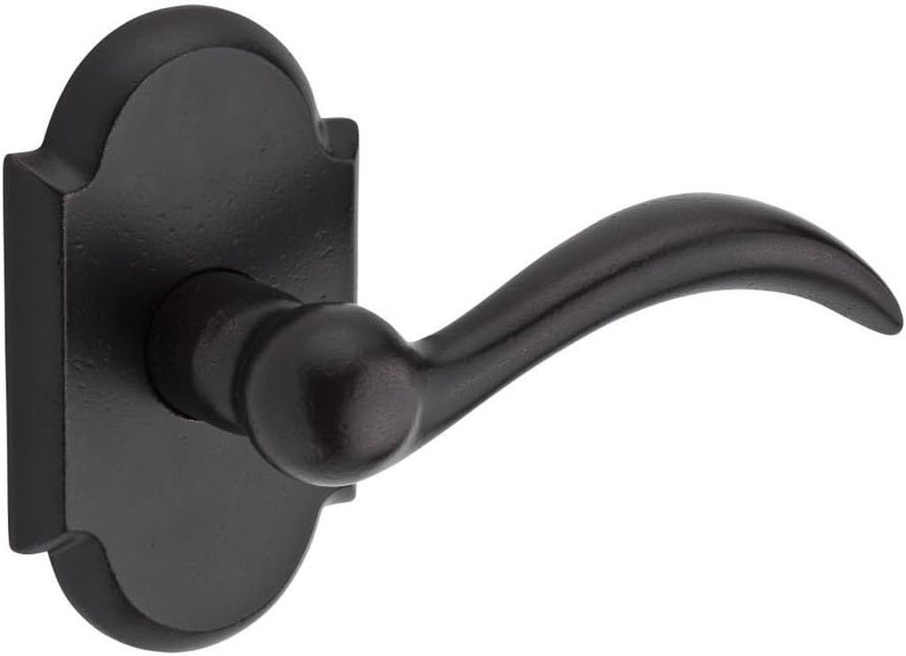Baldwin Reserve 9BR3500-020 Rustic Arch Right-Handed Half-Dummy Lever in Dark Bronze