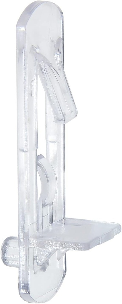 50 Pcs Plastic Locking Shelf Pins 6Mm, 3/4" Clear Plastic Locking Shelf Support Peg Clips for 6Mm Diameter Peg Hole & 3/4 Inch Cabinet Shelf