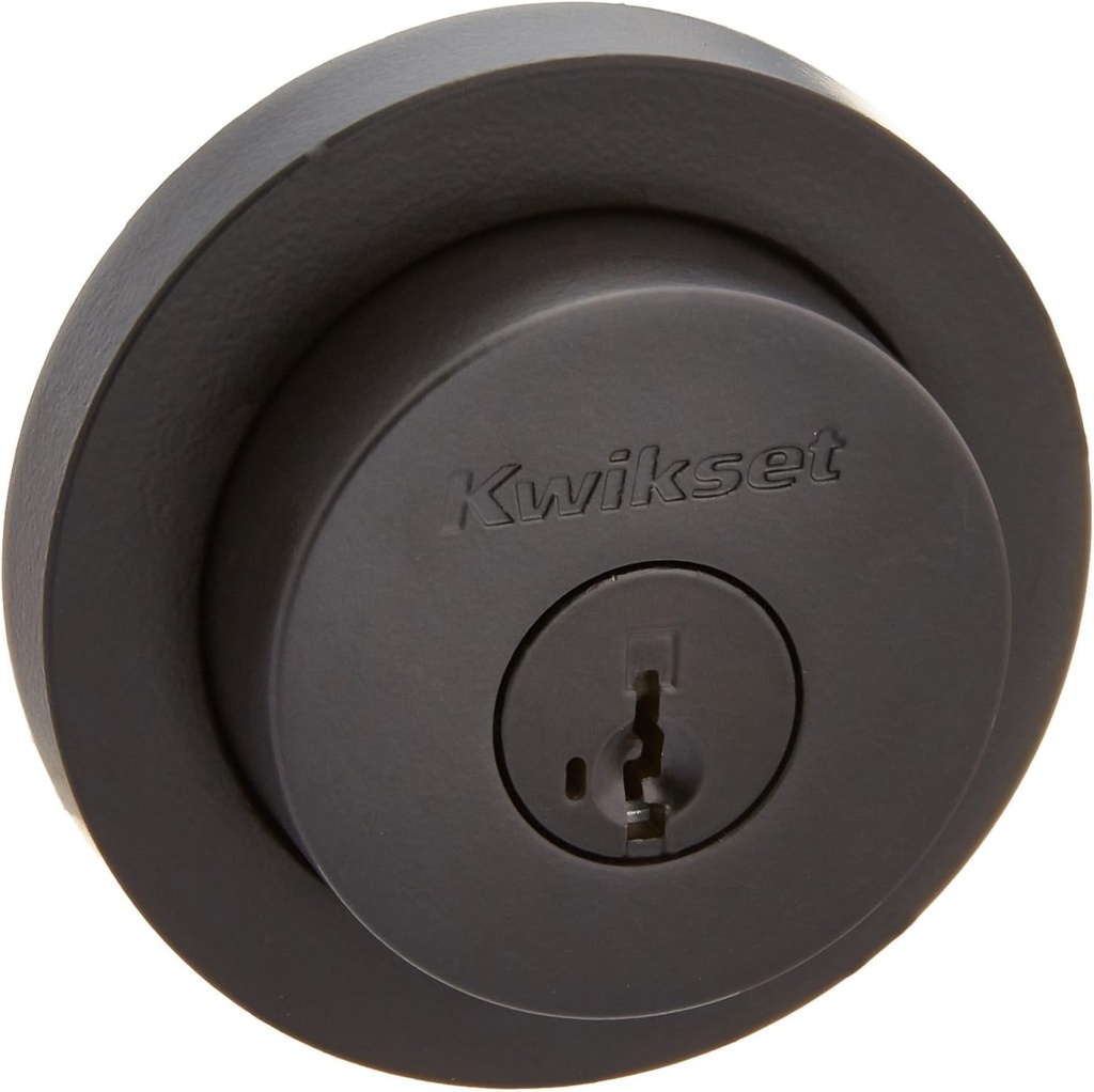 Kwikset 158RDT-514S Milan Single Cylinder Deadbolt with Smartkey Technology, Iron Black,Matte Black, 2.6 X 1.4