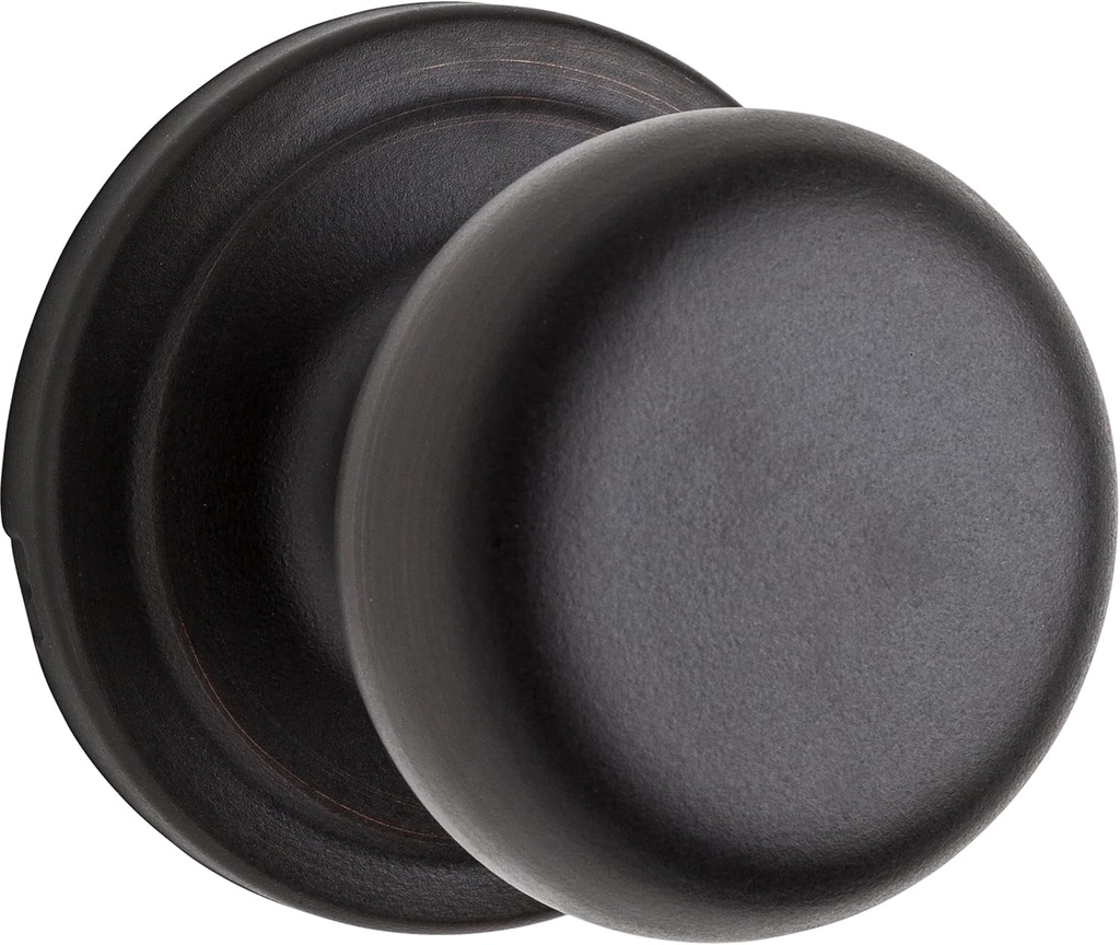 Kwikset Hancock Interior Passage Door Knob, Handle for Closet and Hallway Doors, Non-Locking Doorknob in Venetian Bronze, with Microban Protection