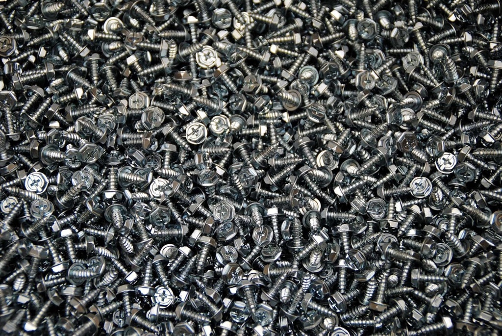 (1000) Phillips-Slotted-Hex Combo Head 10 X 1/2 Sheet Metal Screws AB Thread
