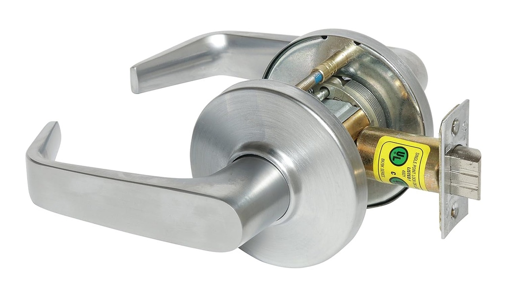 Stanley 9K30N15DSTK626 Best Access Systems 9K Series Passage Grade 1 Cylindrical Lock, Contour Angle Return with Lever Design (15), Satin Chrome